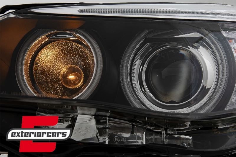 Prednja svjetla CCFL Angel Eyes Xenon (crna) / BMW serije 5 E60 E61 (2003-2004), LPBMC7