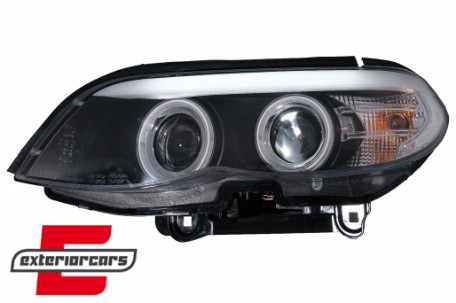 Prednja svjetla CCFL Angel Eyes Xenon (crna) / BMW X5 E53 LCI (2003-2006), LPBMD1