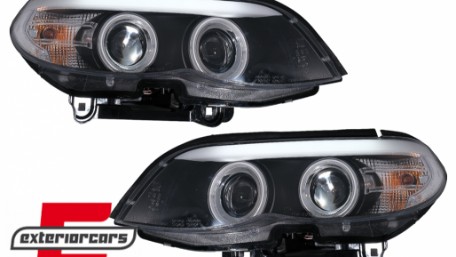 Prednja svjetla CCFL Angel Eyes Xenon (crna) / BMW X5 E53 LCI (2003-2006), LPBMD1