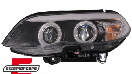 Prednja svjetla CCFL Angel Eyes Xenon (crna) / BMW X5 E53 LCI (2003-2006), LPBMD1