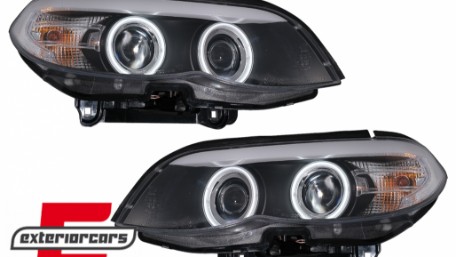 Prednja svjetla CCFL Angel Eyes Xenon (crna) / BMW X5 E53 LCI (2003-2006), LPBMD1
