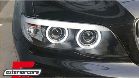 Prednja svjetla CCFL Angel Eyes Xenon (crna) / BMW X5 E53 LCI (2003-2006), LPBMD1