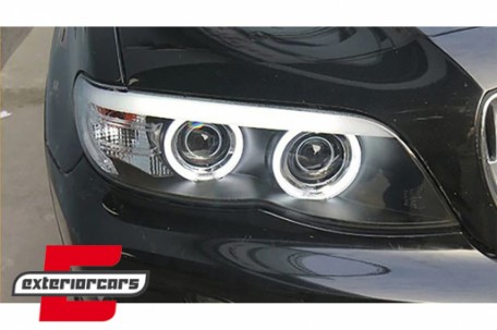 Prednja svjetla CCFL Angel Eyes Xenon (crna) / BMW X5 E53 LCI (2003-2006), LPBMD1