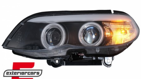 Prednja svjetla CCFL Angel Eyes Xenon (crna) / BMW X5 E53 LCI (2003-2006), LPBMD1