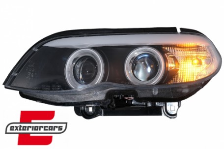 Prednja svjetla CCFL Angel Eyes Xenon (crna) / BMW X5 E53 LCI (2003-2006), LPBMD1