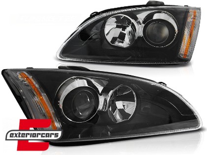 Prednja svjetla (crna) / Ford Focus II (2004-01.2008), LPFO64