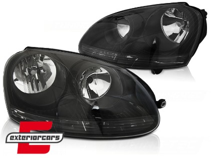 Prednja svjetla (crna) / Volkswagen Golf 5 | Jetta (2003-2010), LPVW45