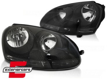 Prednja svjetla (crna) / Volkswagen Golf 5 | Jetta (2003-2010), LPVW45