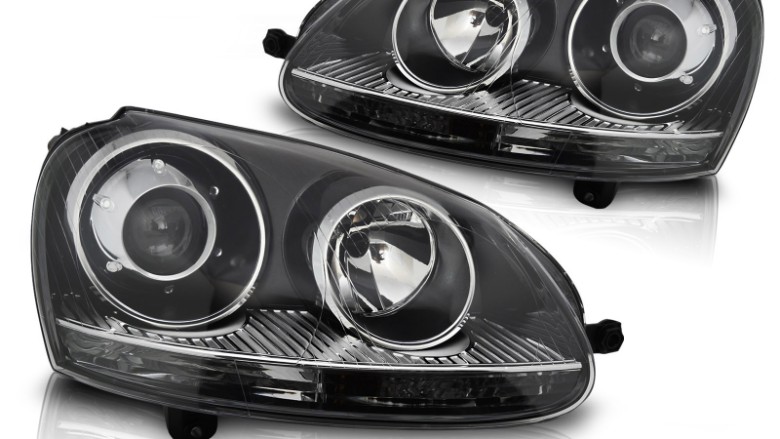 Prednja svjetla GTI R32 Xenon look (crna) / VW Golf 5 V Mk5 (2003-2007), LPVWZ4