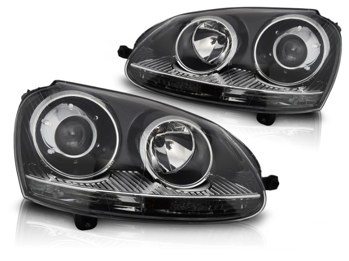 Prednja svjetla GTI R32 Xenon look (crna) / VW Golf 5 V Mk5 (2003-2007), LPVWZ4