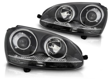 Prednja svjetla GTI R32 Xenon look (crna) / VW Golf 5 V Mk5 (2003-2007), LPVWZ4