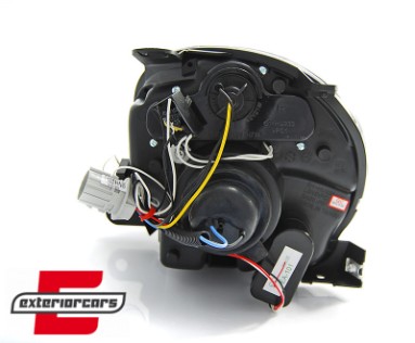 Prednja svjetla LED Angel Eye (crna) / Fiat 500 (2007-2015), LPFI22
