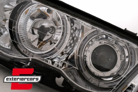 Prednja svjetla LED Angel Eyes (chrome) / BMW serije 3 E46 limuzina karavan (05.1998-08.2001), LPBMG0