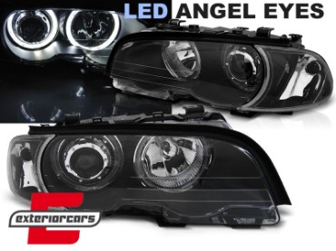 Prednja svjetla LED Angel Eyes (crna) / BMW serije 3 E46 Coupe Cabrio (04.1999-03.2003), LPBMG5