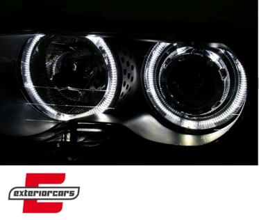 Prednja svjetla LED Angel Eyes (crna) / BMW serije 3 E46 Coupe Cabrio (04.1999-03.2003), LPBMG5
