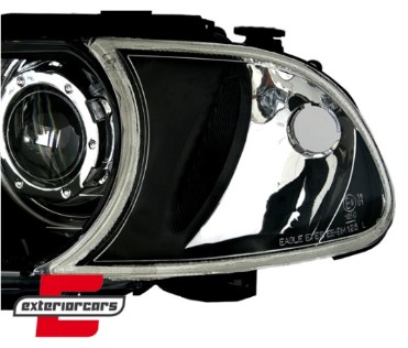 Prednja svjetla LED Angel Eyes (crna) / BMW serije 3 E46 Coupe Cabrio (04.1999-03.2003), LPBMG5