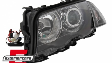 Prednja svjetla LED Angel Eyes (crna) / BMW serije 3 E46 limuzina karavan (05.1998-08.2001), LPBMG1