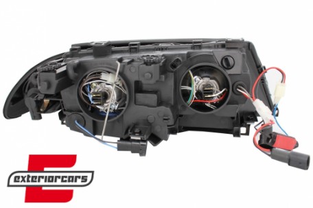 Prednja svjetla LED Angel Eyes (crna) / BMW serije 3 E46 limuzina karavan (05.1998-08.2001), LPBMG1