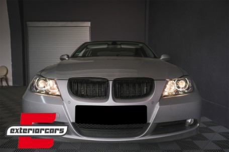Prednja svjetla LED Angel Eyes (crna) / BMW serije 3 E90 limuzina E91 karavan (03.2005-2011), LPBME4