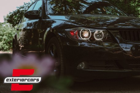 Prednja svjetla LED Angel Eyes (crna) / BMW serije 3 E90 limuzina E91 karavan (03.2005-2011), LPBME4
