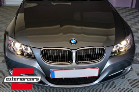 Prednja svjetla LED Angel Eyes (crna) / BMW serije 3 E90 limuzina E91 karavan (03.2005-2011), LPBME4