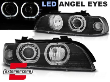 Prednja svjetla LED Angel Eyes (crna) / BMW serije 5 E39 (09.1995-06.2003), LPBME1