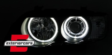 Prednja svjetla LED Angel Eyes (crna) / BMW X5 E53 (1999-2003), LPBMD2