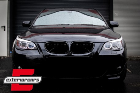 Prednja svjetla LED Angel Eyes LCI look (crna) / BMW serije 5 E60 E61 (2003-2007), LPBME3