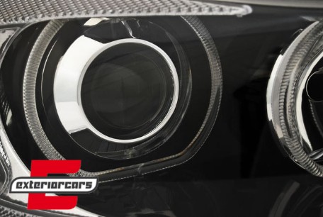 Prednja svjetla LED Angel Eyes LED žmigavci (crna) / BMW serije 3 E90 limuzina E91 karavan (03.2005-2011), LPBMJ1