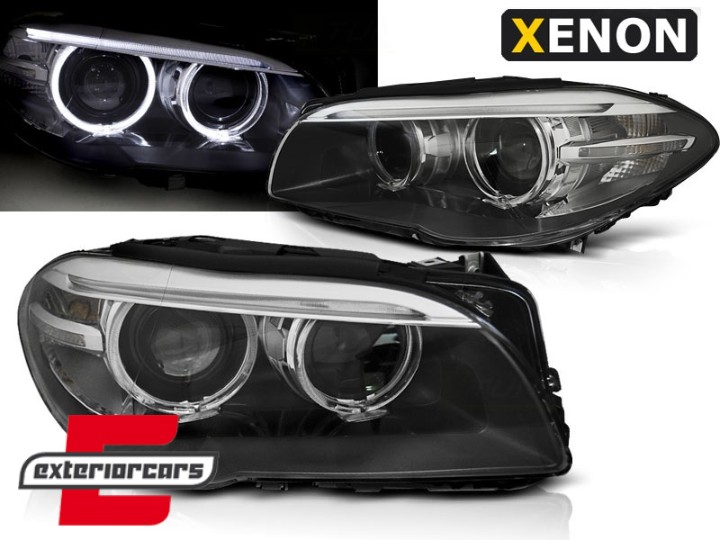Prednja svjetla LED Angel Eyes TruDRL Xenon (crna) / BMW serije 5 F10 F11 (2011-2013), LPBMI2
