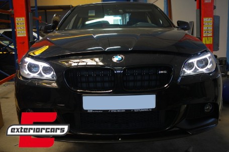 Prednja svjetla LED Angel Eyes TruDRL Xenon (crna) / BMW serije 5 F10 F11 (2011-2013), LPBMI2