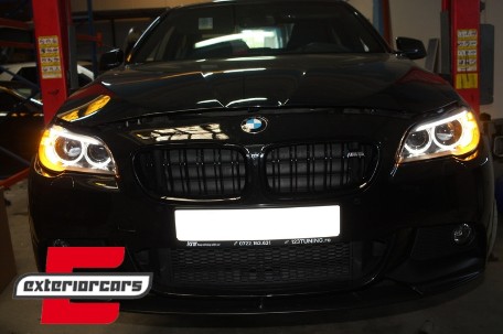 Prednja svjetla LED Angel Eyes TruDRL Xenon (crna) / BMW serije 5 F10 F11 (2011-2013), LPBMI2