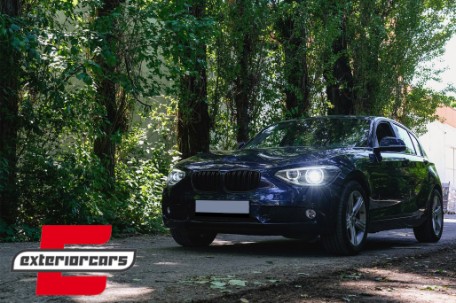 Prednja svjetla LED Angel Eyes Xenon look (crna) / BMW serije 1 F20 F21 (06.2011-03.2015), LPBMG7