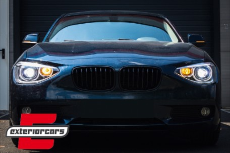 Prednja svjetla LED Angel Eyes Xenon look (crna) / BMW serije 1 F20 F21 (06.2011-03.2015), LPBMG7