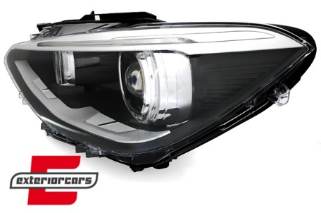 Prednja svjetla LED Angel Eyes Xenon look (crna) / BMW serije 1 F20 F21 (06.2011-03.2015), LPBMG7