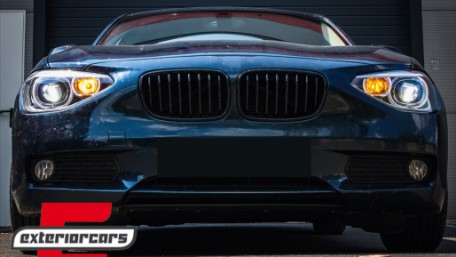 Prednja svjetla LED Angel Eyes Xenon look (crna) / BMW serije 1 F20 F21 (06.2011-03.2015), LPBMG7