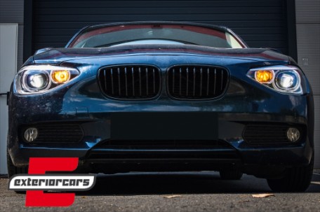 Prednja svjetla LED Angel Eyes Xenon look (crna) / BMW serije 1 F20 F21 (06.2011-03.2015), LPBMG7