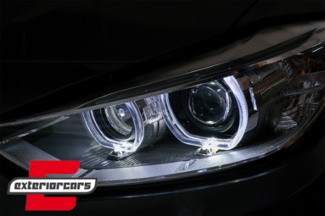 Prednja svjetla LED Angel Eyes Xenon look (crna) / BMW serije 3 F30 F31 limuzina karavan (10.2011-05.2015), LPBMH1
