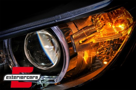 Prednja svjetla LED Angel Eyes Xenon look (crna) / BMW serije 3 F30 F31 limuzina karavan (10.2011-05.2015), LPBMH1