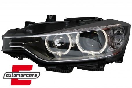 Prednja svjetla LED Angel Eyes Xenon look (crna) / BMW serije 3 F30 F31 limuzina karavan (10.2011-05.2015), LPBMH1