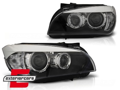 Prednja svjetla LED Angel Eyes Xenon look (crna) / BMW X1 E84 (2009-2012), LPBME0
