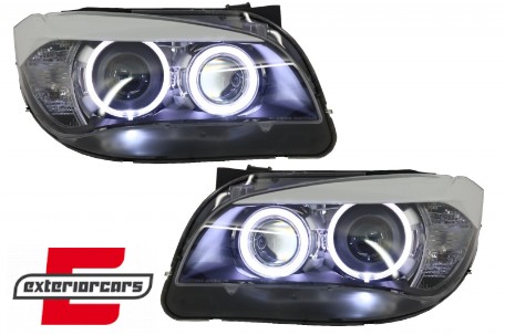 Prednja svjetla LED Angel Eyes Xenon look (crna) / BMW X1 E84 (2009-2012), LPBME0