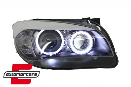 Prednja svjetla LED Angel Eyes Xenon look (crna) / BMW X1 E84 (2009-2012), LPBME0