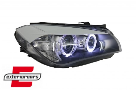Prednja svjetla LED Angel Eyes Xenon look (crna) / BMW X1 E84 (2009-2012), LPBME0