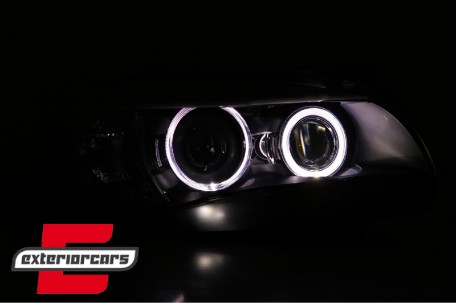 Prednja svjetla LED Angel Eyes Xenon look (crna) / BMW X1 E84 (2009-2012), LPBME0