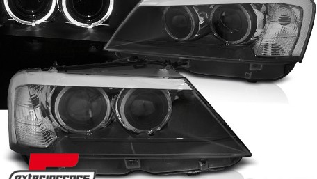Prednja svjetla LED Angel Eyes Xenon look (crna) / BMW X3 F25 SUV (2010-2014), LPBMJ6