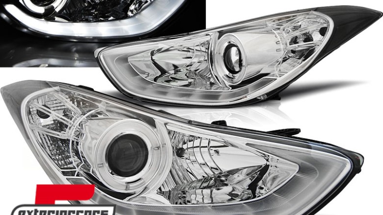 Prednja svjetla LED DayLight Angel Eyes (chrome) / Hyundai Elantra (2010-2015), LPHU08