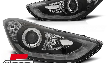 Prednja svjetla LED DayLight Angel Eyes (crna) / Hyundai Elantra (2010-2015), LPHU09
