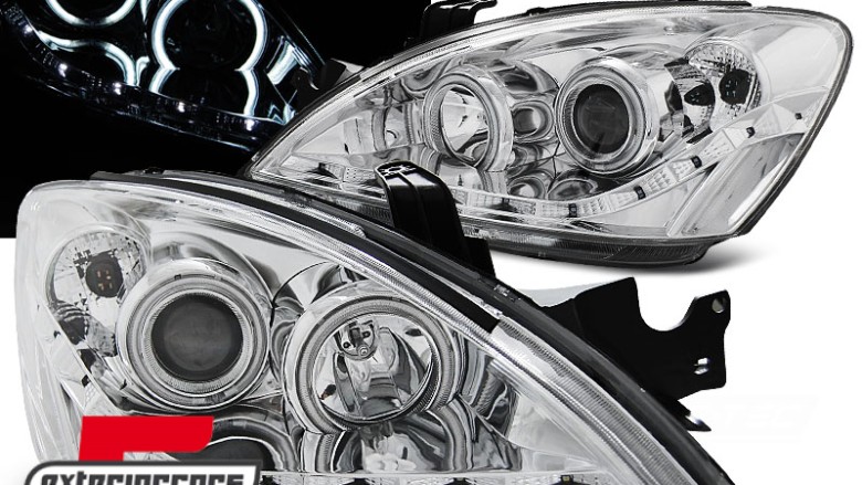 Prednja svjetla LED DayLight CCFL Angel Eyes (chrome) / Mitsubishi Lancer 7 (2004-2007), LPMI18