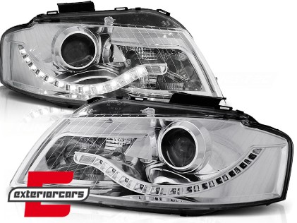 Prednja svjetla LED DayLight (chrome) / Audi A3 8P 8PA (2003-2008), LPAU53